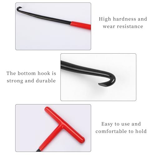 AONAYO 2 Stück Federhaken,Motorrad Werkzeug,Motorrad Auspuff,Auspufffeder Haken,Auspuff-Kettentrenne,Abzieher Werkzeug,T-förmiger Griff Federzieher Für Motorrad,Moped,Fahrrad,Stahl,Kupfer,Kunststoff