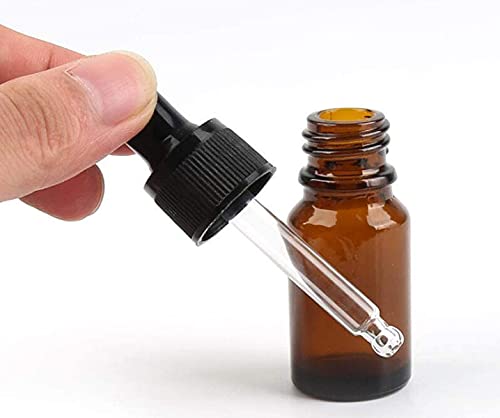 6x Bernstein-Glasfläschchen Für ätherische Öle – 30 Ml, Auslaufsicher Mit Pipette, Ideal Für DIY-Düfte & Aromatherapie