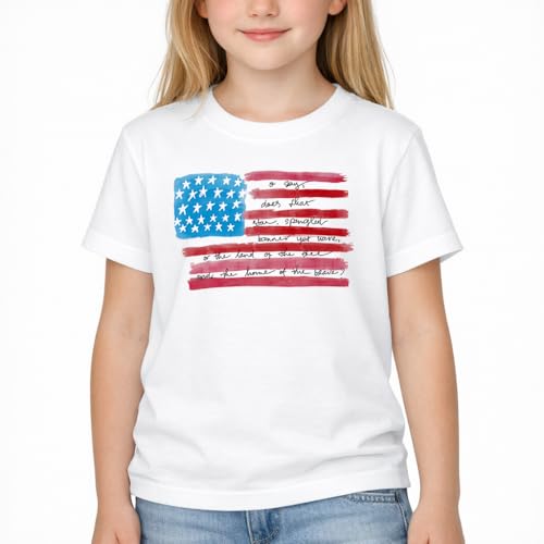 Image of Boys Constitution Day 250 Anniversary USA Shirt Independence Shirt 3-8T | for Kids Boys Girls Toddlers 3T-8T, 4th of July Dinos Flag Patriotic Tee, Independence Day