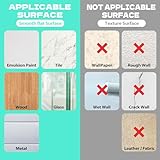 72 Strips (36 Pairs) Picture Hanging Strips Heavy Duty, No Nails Photo Frame Stickers for Wall, Removable Damage Free Self Adhesive Mounting Tape for Picture Frame Poster (16 x 70mm, 72 PCS) - Image 5