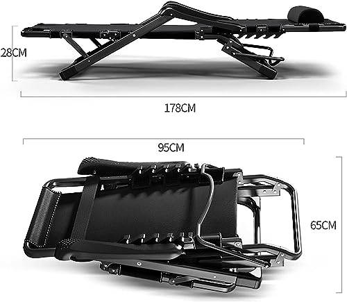 Chaise longue pliante dossier réglable plusieurs niveaux relaxation - 3