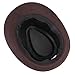 Unisex Classic Manhattan Fedora Hat with Black Band Fashion Casual Jazz Wool Cap（Coffee）