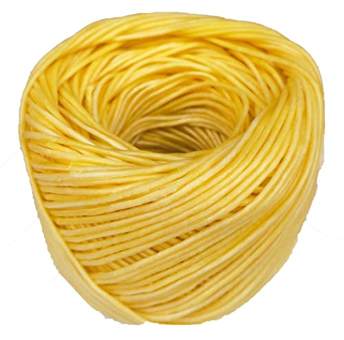 Axuanhua Hemp Bee Wick 200Ft, Hemp Wick Coated By Natural Beeswax, Premium Hemp Wick Organic Of 1.2Mm Diameter By Slow Burning Design As Best Gift Idea Light A Cigar Beeswax Hemp Cord (Yellow) #TOP9