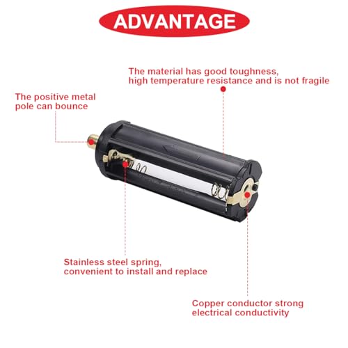 MKBKLLJY 10St. AAA-Batteriehalter spitz schwarz zylindrisch Batteriefachhalter 3 x 1,5V AAA-Batterien für 3 Batterien FR03, HR03, LR03 Batteriefach Adapter Box für RC