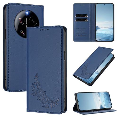 �X�}�z�P�[�X �Ή��@�� for Xiaomi 17 Ultra �yRFID�u���b�N�z�y�J�[�h�z���_�[�t�����z �}�O�l�b�g�J�� �X�^���h�@�\�t���z�X�}�z�P�[�X Blue