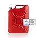 Produktbild Oxid7® Kraftstoffkanister aus Metall mit Schraubverschluss | 20 Liter Benzinkanister | Benzin, Diesel & Bio-Ethanol geeignet | 20L Treibstoff Kanister mit UN-Zulassung & Bauart geprüft [Rot]