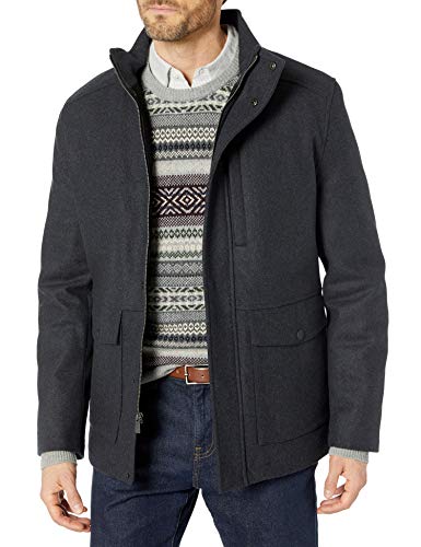 Hart Schaffner Marx Men's Wool Blend Coat, Gray, Medium