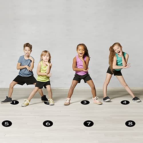 IKAYAS Adesivos de piso de vinil de 10 cm para sala de aula, adesivos removíveis para crianças, 48 p