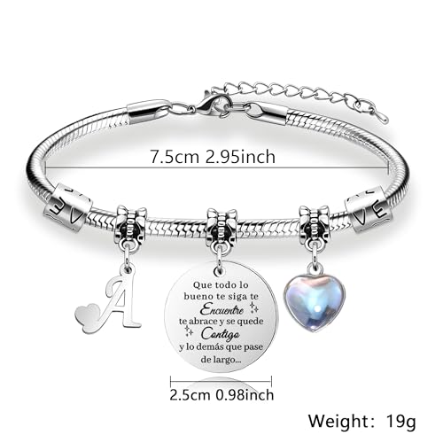 Variante de Awyuan pulseras personalizadas con nombres inicial A