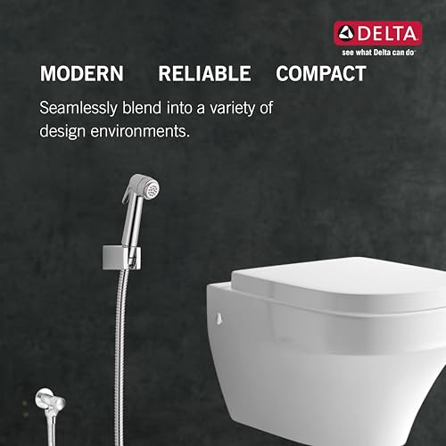 Image of Delta Faucet Premium Hygiene Jet Sprayhead for Toilet| 3 Years Warranty | Health Faucet Sprayhead only | Ideal Toilet Jet Spray for Bathroom in Low and High Water Pressure| Faucet Gun Only | RP75828
