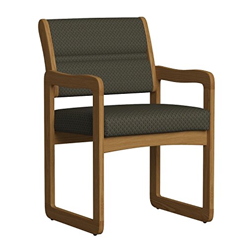 Wooden Mallet DW1-1 Valley Guest Chair, Medium Oak/Arch Khaki
