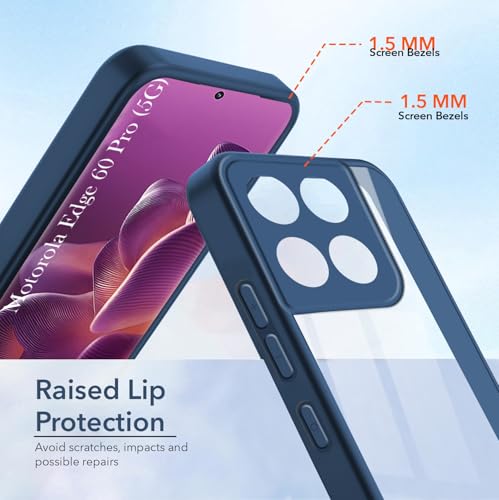 Image of Jkobi Ultra-Hybrid Back Cover Case for Motorola Moto Edge 60 Pro (Lifetime Anti Yellow | Anti Scratch | Crystal Clear Shockproof)