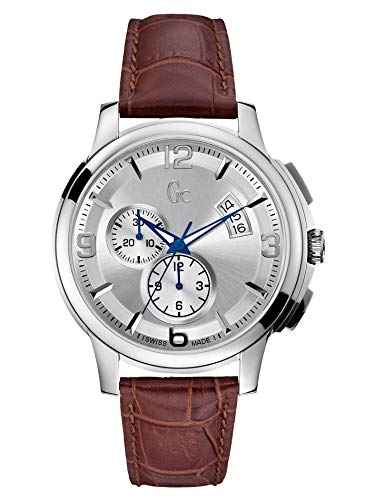 Guess Collection Homme CHRONOGRAPHE Marron Cuir Bracelet Date Montre X83005G1S