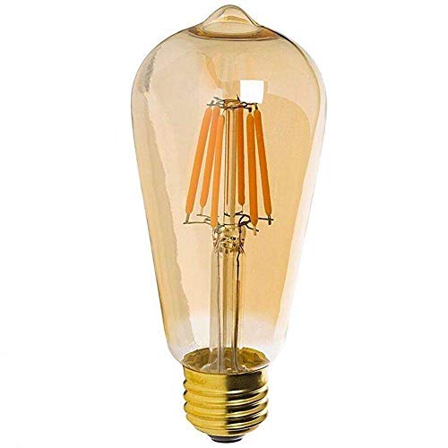Shoppled Lâmpada LED Retro Vintage E27 Bivolt Ambar 4W 2200K-2700K 20.000h IP20 360º 1 Unidade