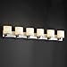 Justice Design FSN-8926-30-OPAL-DBRZ Modular Six Light Bath Bar, Glass Options: OPAL: Opal Glass Shade, Choose Finish: Dark Bronze Finish, Choose Lamping Option: Standard Lamping