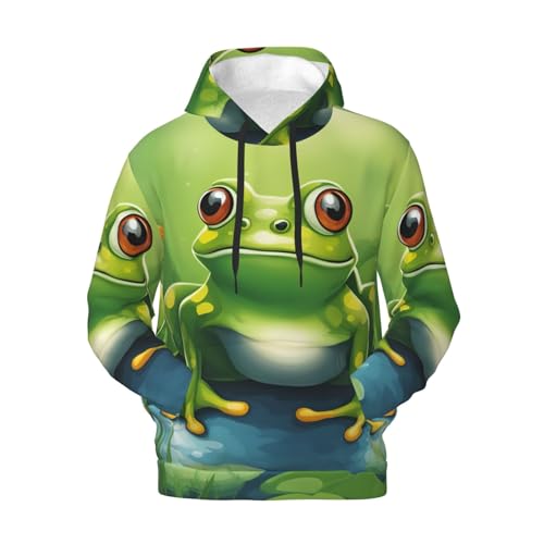 Sweat à capuche grenouille homme vêtement idéal pour soirées fraîches d'automne