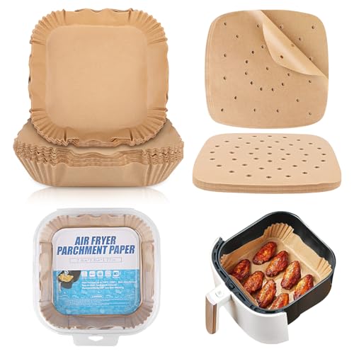 Lot de 200 feuilles de papier sulfurisé pour friteuse à air chaud - Deux types de papier sulfurisé différents