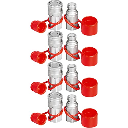 Acoplamiento hidráulico de conexión rápida VEVOR de 1/2 pulgada NPT cuerpo de 12.7 mm 4 kits