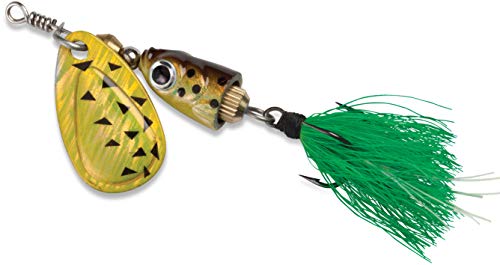 Blue Fox Vibrax Shallow Spinner Tackle, Black Chartreuse, 3/16 (VSS2BC)