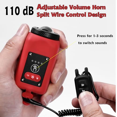image for LESOVI Electric Bike Horn Bike Light 2 in 1; 110 dB Bicycle Horn 5 Sou