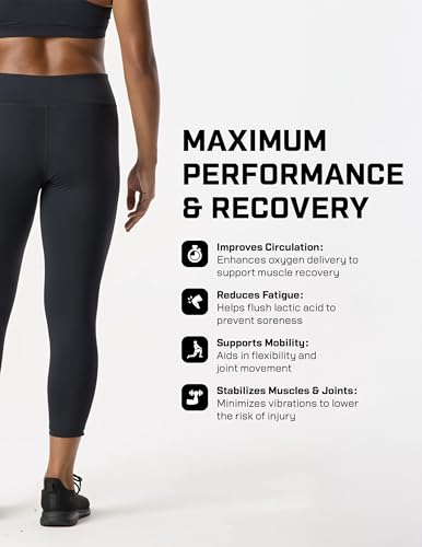 DFND Women's Active Ax Mid Rise Compression Pants 7/8 – 360° Compression for Recovery & Performance – Made in USA3