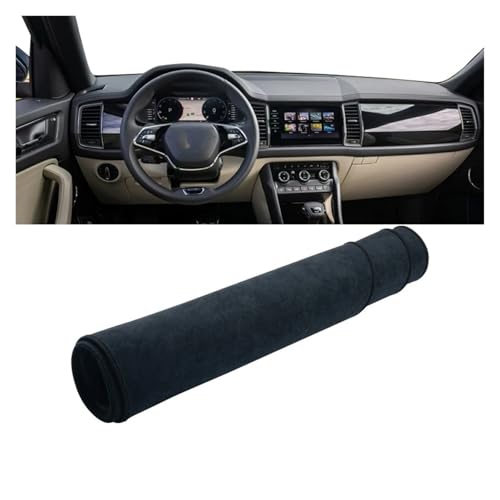 Tapis protection solaire Skoda Kodiaq anti-reflet haut de gamme avec surpiqûre rouge LHD