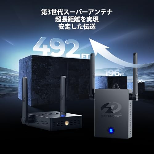 undefined ワイヤレスHDMI無線送受信機4K 30HZ-デュアル冷却シス、1/4インチスレッドインターフェース、150m安定転送距離、設定不要,テレビボックス、コンピューター、ラップトップ、カメラ、監視カメラからモニター、テレビ、プロジェクターに送信するのに適しています の商品画像 3