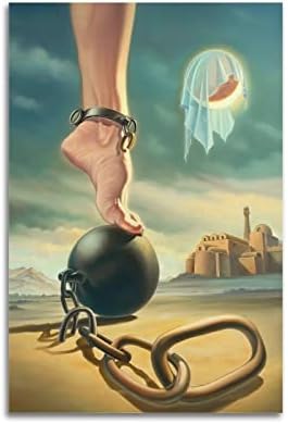 AQORD Surrealism Oil Painting Posters Salvador Dali Art Canvas Poster Hanging Picture Print Modern Family Bedroom Decor Posters Wall Art Decorative 12x18inch(30x45cm)