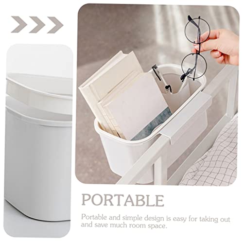 Bote de basura rectangular colgante Unomor blanco 2 piezas miniatura 7