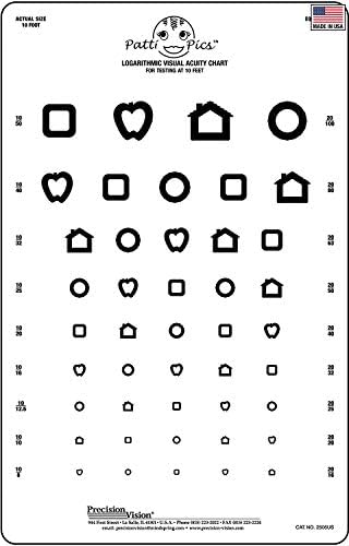 Amazon.com: Kids Eye Chart Test Wall Chart 9”X14” - Patti Pics 9 Line Wide  Spaced : Industrial &amp; Scientific