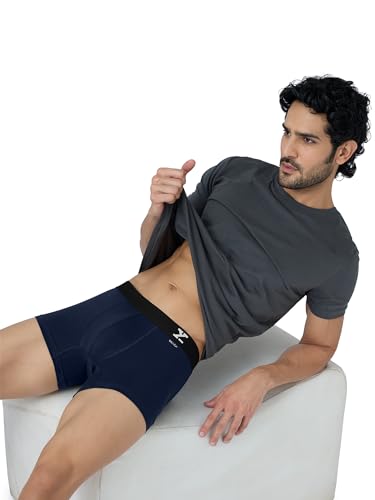 XYXX Men's Super Combed Cotton Regular Fit Solid Antibacterial Trunks with No Marks Waistband (Pack of 2) - Image 7