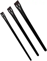 Kit 3 Pincéis Profissionais Chanfrados para Sobrancelha e Henna | Delineador Olhos | Pincel Preciso para Maquiagem | Ideal para Profissionais e Iniciantes - PJAT