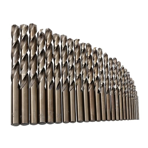 25pcs M35 Drill Bits Twist Drill Bit Straight Shank Bit 1.0-13MM Round Shank Set Power Tools Accessories For Metal Drilling