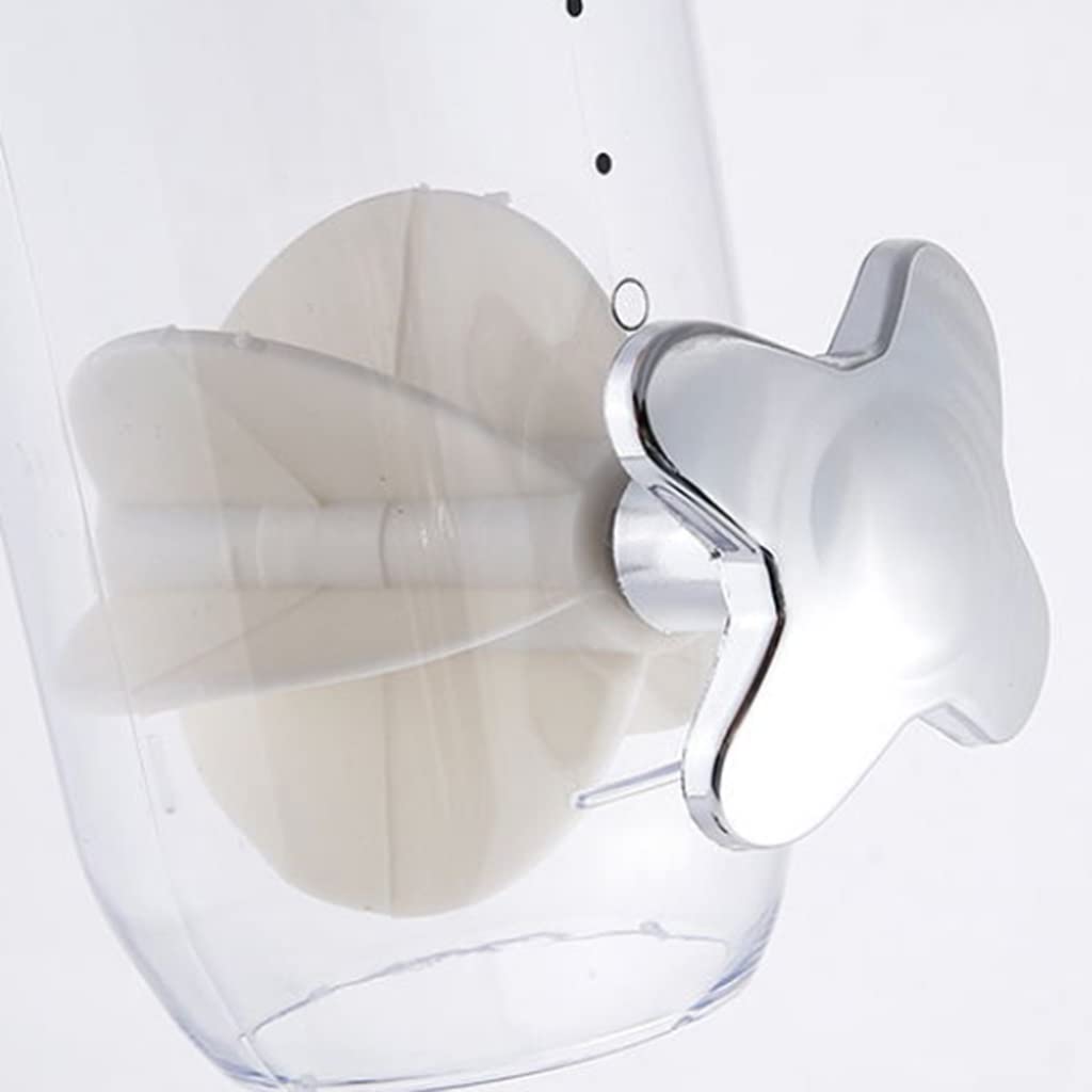 Dispensa Ampio distributore di Cereali, Ruota Rotante a Rotella a Secco stoccaggio di stoccaggio di Cibo a Secco Multiuso Fagioli da Farina d'avena secca Fruits Snack Sigillato (Color : White)