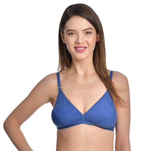 Image of Aimly Women's Cotton Non-Padded Non-Wired Solid Multicolor Bra Combo Pack of 6