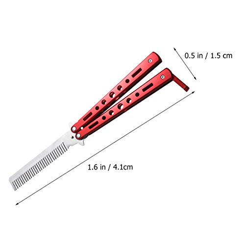 HEALLILY Pente de Borboleta Pente de Aço Inoxidável Prática de Treinamento Pentes de Salão de Beleza