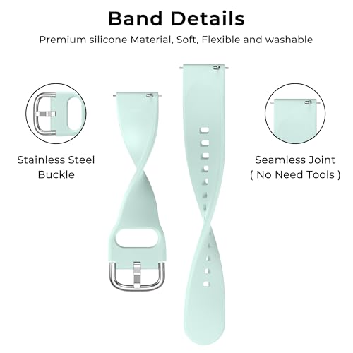 Image of Tobfit 18mm Silicone Watch Strap Compatible for Titan, Timex, Casio, Sonata,HMT etc,Quick Release Sport Loop Colorful Strap