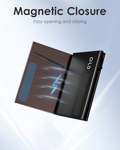 Image of QLD RFID Wallet for Men - Smart Pop up Card Holder - Trifold, Slim, Minimalist Wallet for Front Pocket, 9-11 Cards Capacity | ID Window | Cash Slot | Magnetic Closure