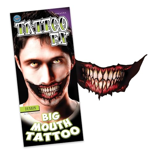 Tinsley Transfers Demon Big Mouth Temporary FX Tattoo