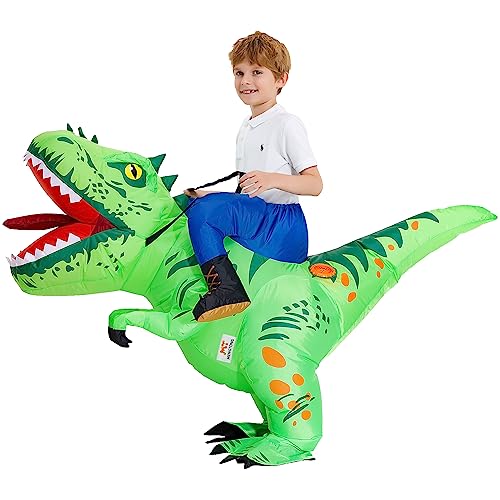 Mt Mengtong Dinosaur Costume For Kids,Inflatable Dinosaur Costume,Blow Up Funny Fancy Dress Party,Riding T Rex Halloween Costume For Kids #TOP5