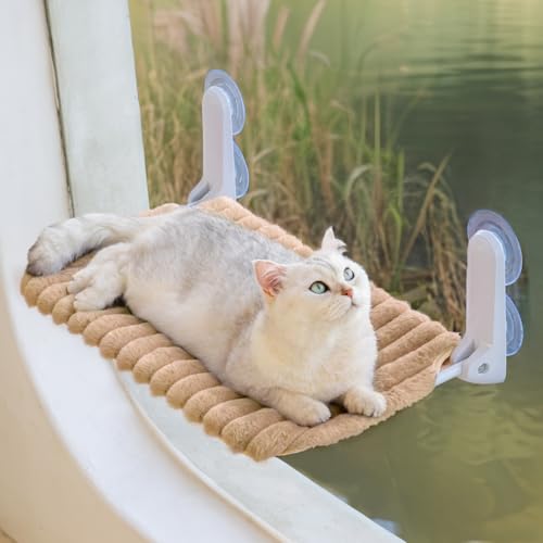 MEWOOFUN Folding Cat Window Perch for Indoor Cats, Machine Washable ...