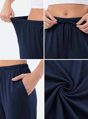 Image of Sexy Basics Women's Capri Lounge Pants | Stretch Comfort Soft Bottoms | Drawstring & Pockets | Multi Packs & Colors