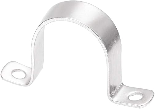 Unifizz 50mm2" Heavy Duty 2 Hole U-Bracket Pipe Clamp,304 Stainless Steel Rigid U-Tube Strap Clamp Hanger Tube Tension Clips 2pcs