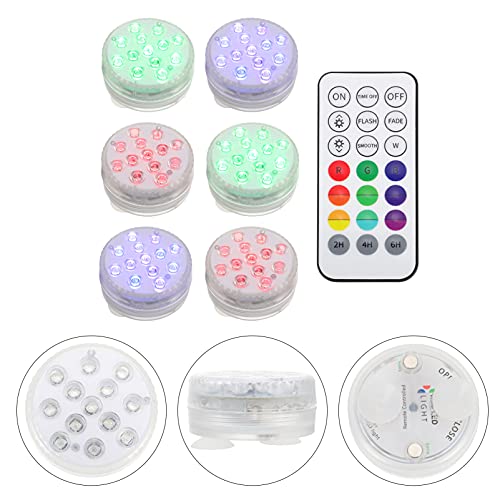 Yardwe Controle Remoto Submersível Levou Luzes Da Piscina Luz Subaquática À Prova D' Água LEVOU Bas