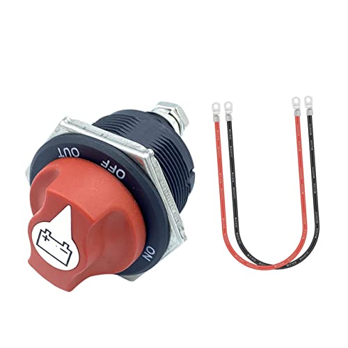 Holibanna 1Set Heavy Duty Battery Isolator Switch with Power Cable for Rvs Atvs Cars Boats and Campers Safe Battery Disconnect for Vehicle Use