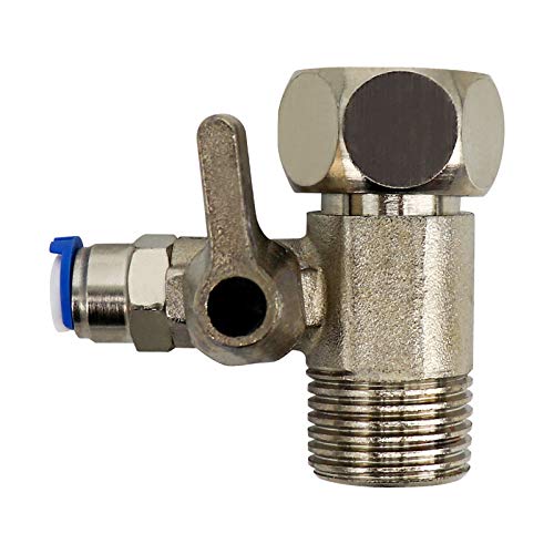 HiKiNS 1/2 '' a 1/4 '' Válvula de adaptador de alimentación de conexión para grifo de ósmosis inversa