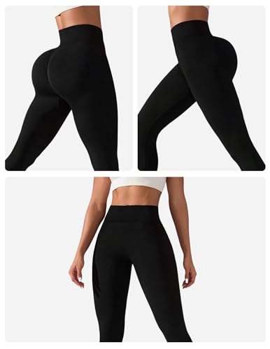 Womens High Waist Seamless Butt Lifting Leggings Compression Yoga Pants for Gym Running and Everyday Wear4