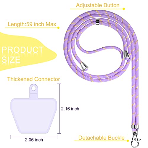 Weewooday WEEWOODAY-PENDENTIFS-D456N 4 Pieces Universal Cell Phone Lanyard Around The Neck Phone Lanyard Crossbody Adjustable Nylon Phone Lanyard Patch thumb #1