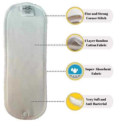 Image of Apple Blossoms Reusable Cloth diaper | New Born babies to 3M | CPSIA Certified 300+wash|Washable & Adjustable Snap Button | pack includes 1 Diaper with 2 organic Bamboo cotton inserts