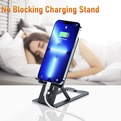 Desk Phone Stand For Iphone 13 Pro Max Mini, 12 11,Adjustable Folding Foldable Cell Phone Holder,Small Desktop Portable Metal Travel Cellphone Stand For Iphone,Samsung,Mobile Phone, Android Smartphone #TOP5